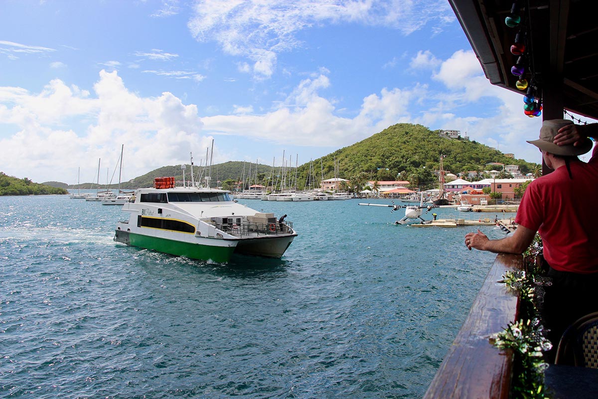 Tortola Fast Ferry about to dock