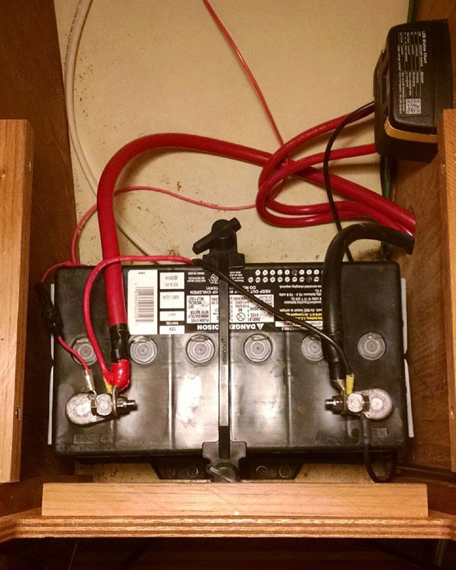 Pearson 36-2 battery bank